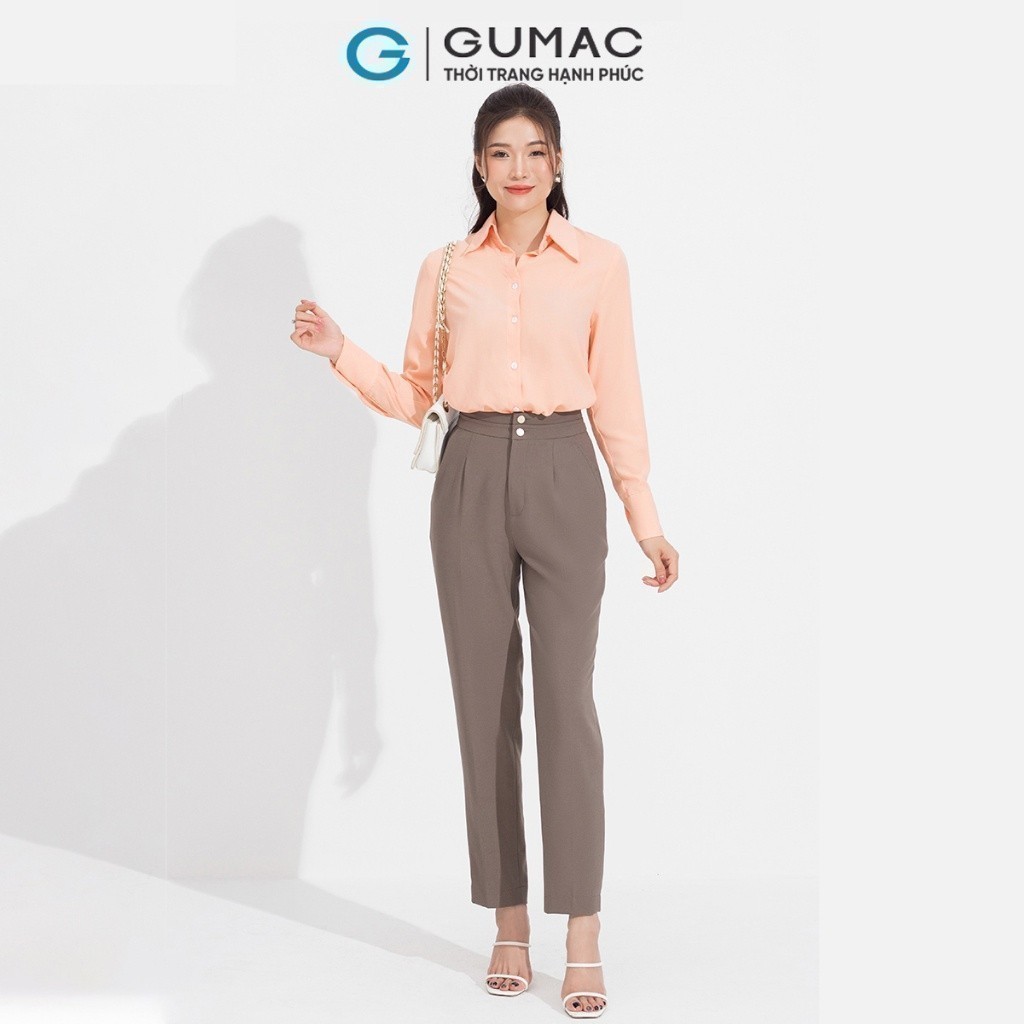 [15 - 17.5 |Voucher 8-12%] Áo sơ mi nữ đô kiểu GUMAC AD05050