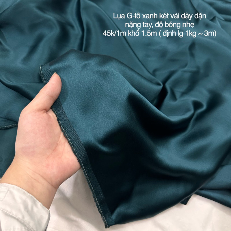 Vải lụa G-tô dày dặn khổ 1.5m lụa dày dặn suôn vải, đầm tay