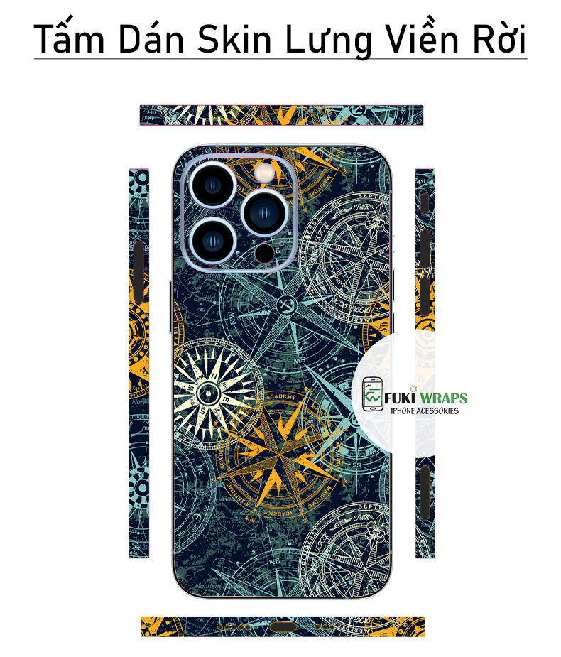 Tấm dán Skin Mặt Sau FULL VIỀN Dành Cho iPhone 13 Pro Max ,12 Pro Max ,11 Pro Max ,X , XS, XR ,XS MAX - FukiShop