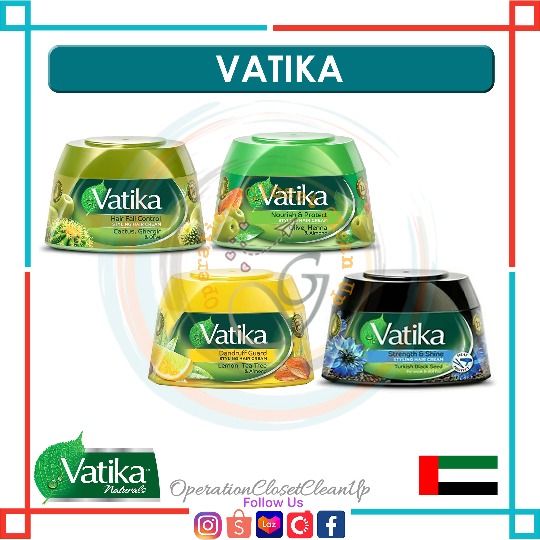 🇦🇪 Vatika Styling Hair Cream, 140mL | Lazada PH