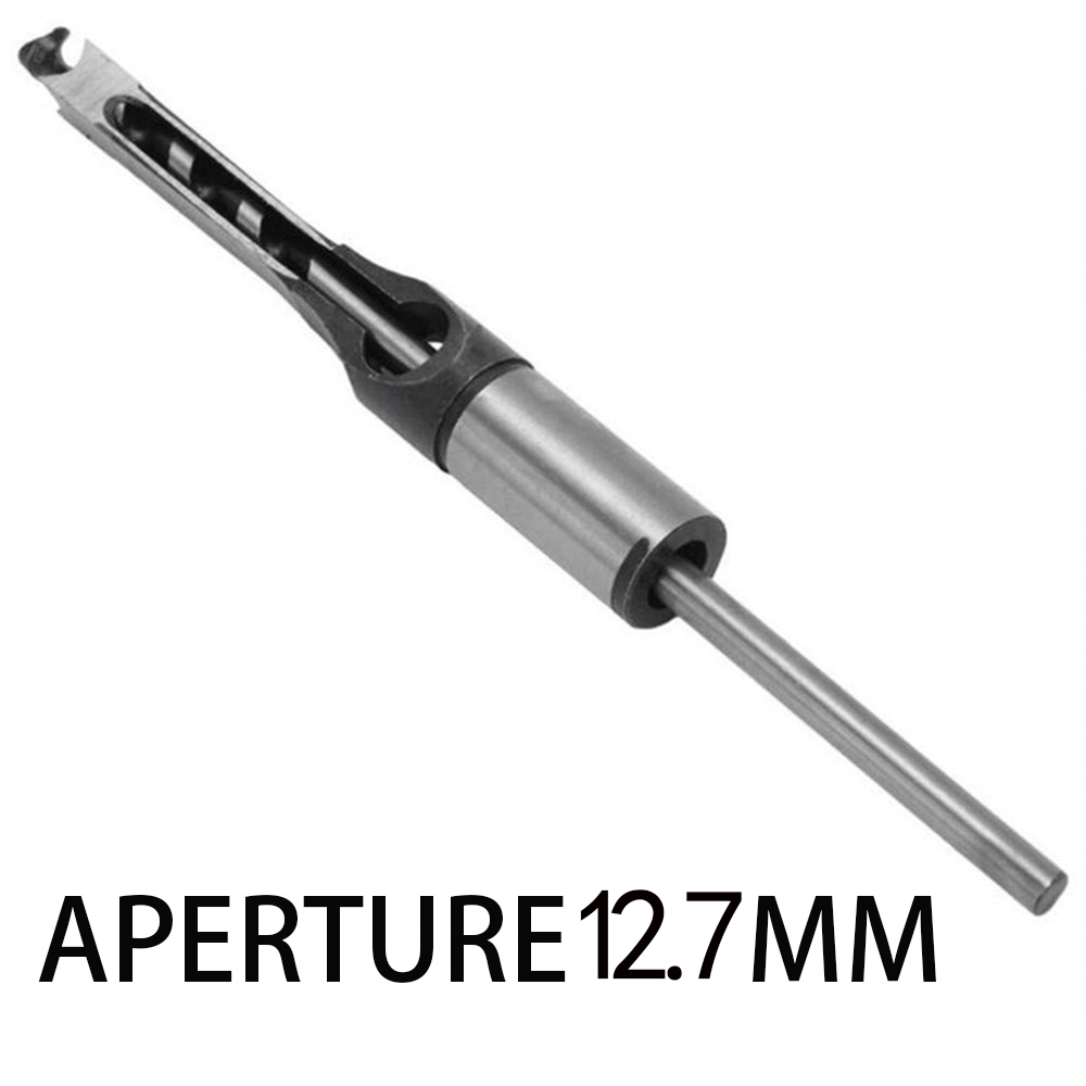 Pcbfun square hole mortise chisel drill bit tools woodworking hole saw drill bit set twist drill different sizes 1/4 5/16 1/2 3/8 inch