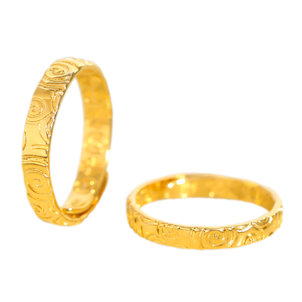 Chinese Patterns Rings 【Innovative designs】Puzuo Gold Shop Same Ring Xiangyun Pattern and ...