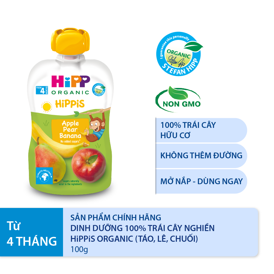 Combo ăn dặm HiPP Organic số 2: Phát triển toàn diện