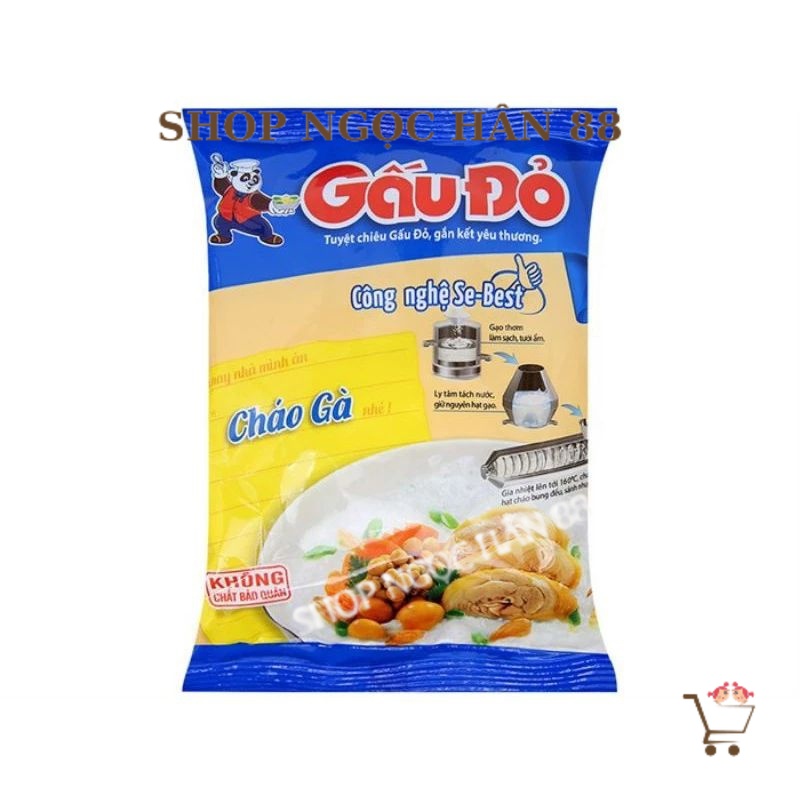 Gói cháo gấu đỏ Thịt băm/Cháo gà 50gr/gói