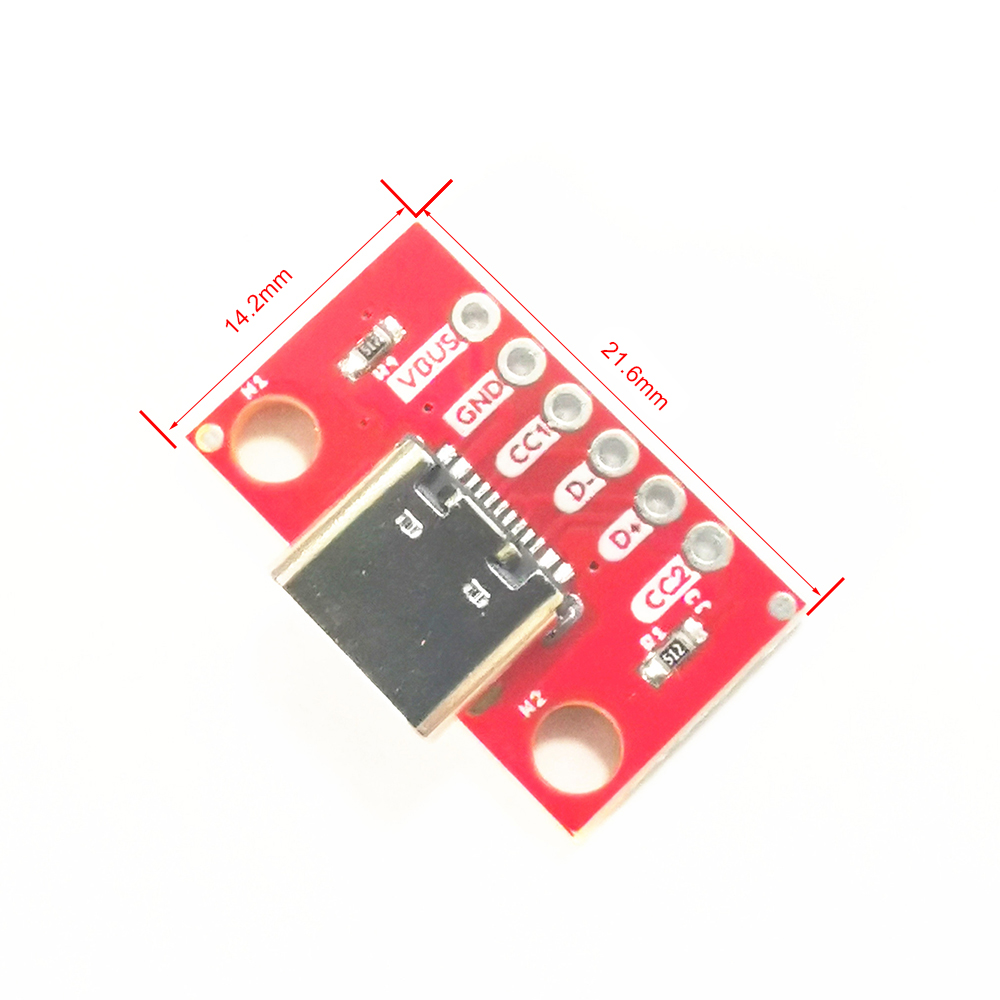 FocusAi USB Type C Connector Board DIY 3.1 Serial Basic Breakout Female Connector Type C Breakout Board for Data Line Wire Cable Transfer
