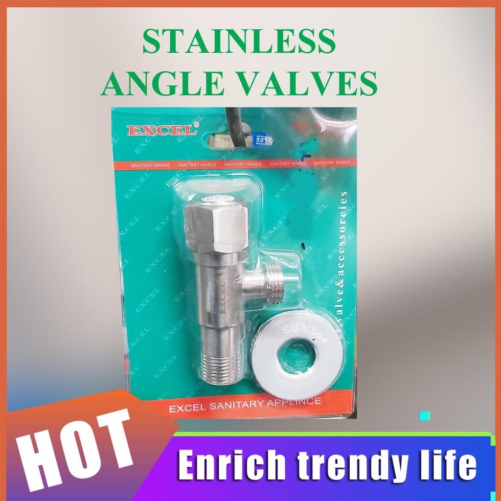 Excel Stainless One Way Two Way Single or Double Angle Valve 1/2 Angle