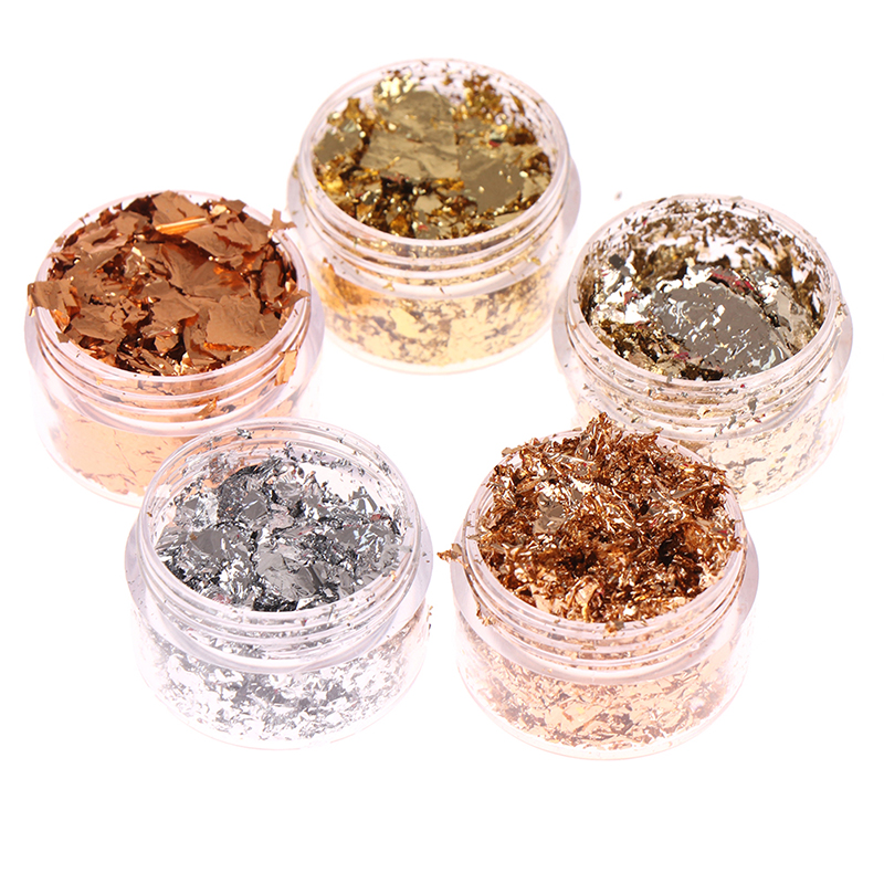 Gold Leaf Flakes Gold Foil Painting Art Nail Decor Foil Paper Resin Mold Filling DENGYOUZHOU.