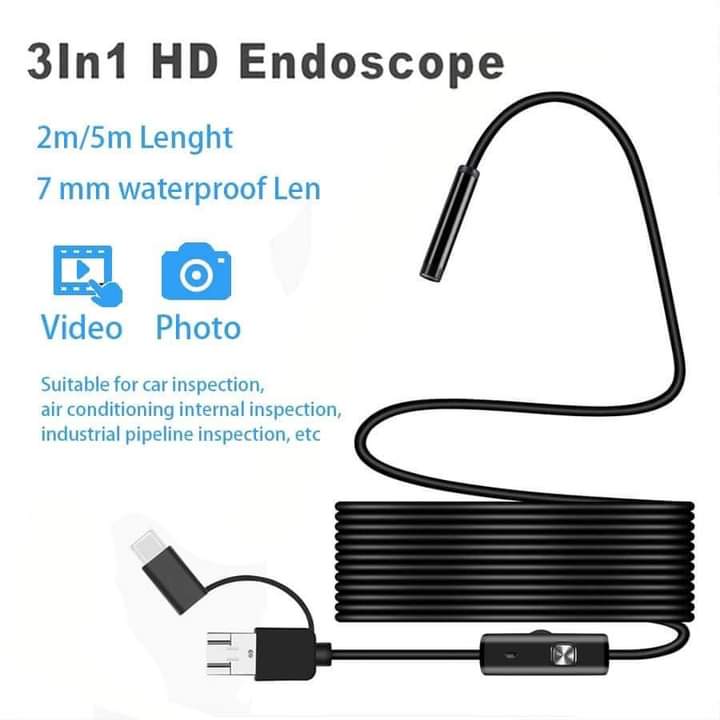 3in1 Type-C&Micro usb&PC Endoscope (Y102). 
