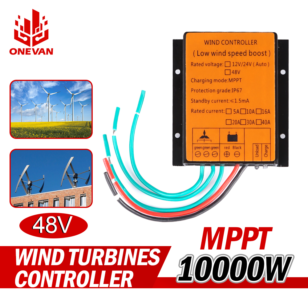 Efficient 10000W DC 48V Wind Turbines Generator MPPT Charge Controller IP67 Waterproof Battery Charge Controller Regulator
