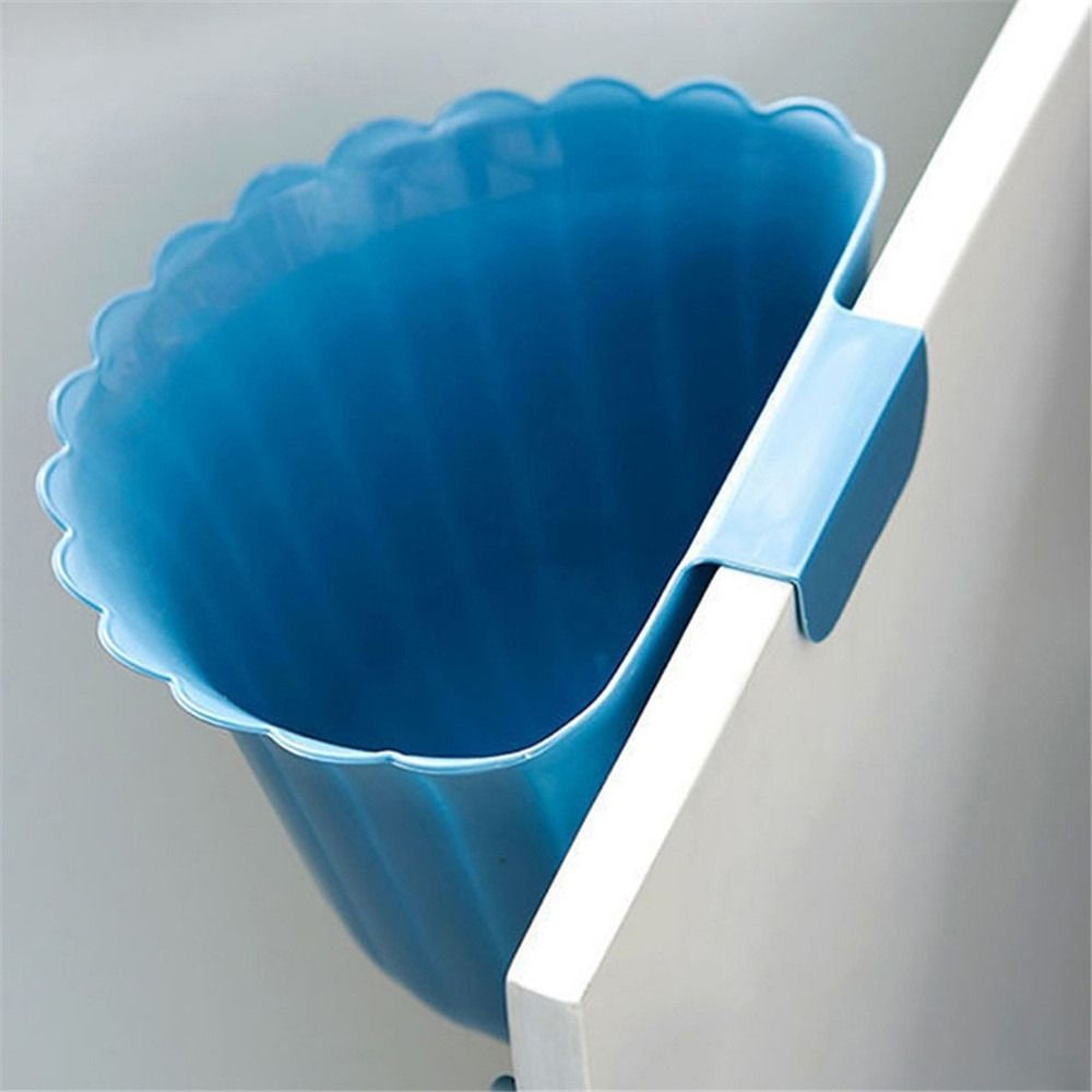 CHARDRUSHRU Door Garbage Bin Wall Mounted Cleaning Tools Waste Bin Storage Bucket Hanging Trash Can Flower Shape