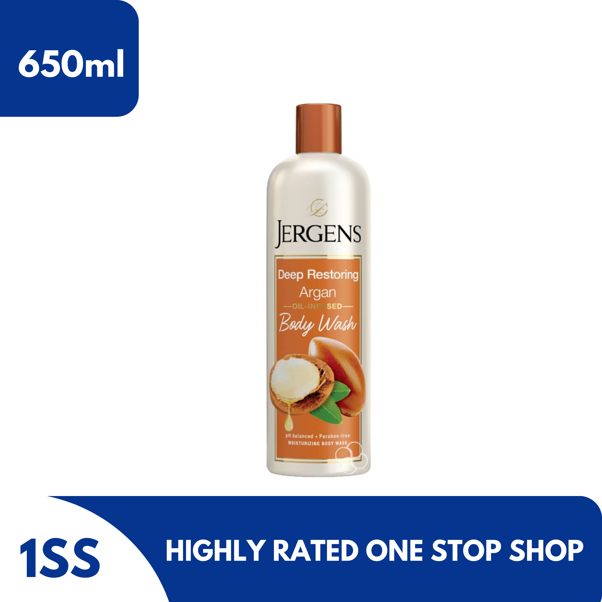 Jergens Deep Restoring Argan Body Wash, 650ml Lazada PH