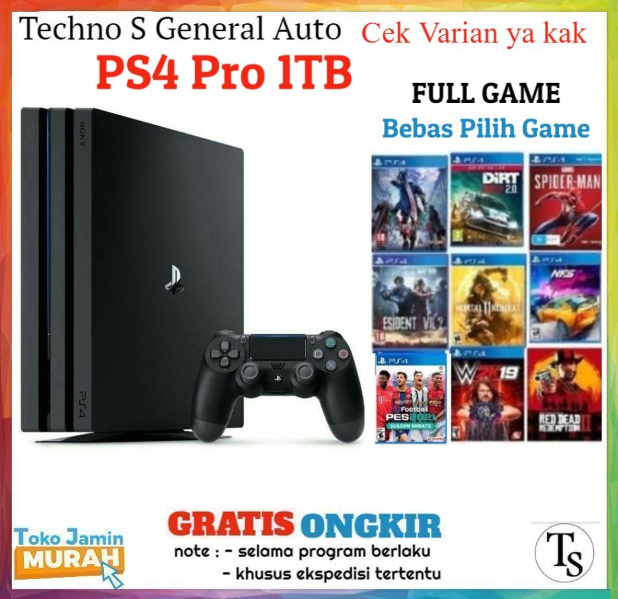 Ps4 Slim Ps4 Pro Murah PS4 Pro 1TB PS Pro TB Full Game, STIK