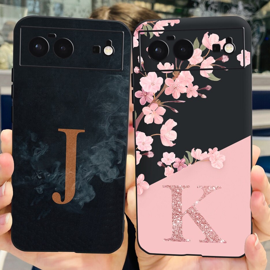 Cho Google Pixel 6 trường hợp pixel 6A chữ sang trọng bìa chống sốc Silicon mềm Ốp điện thoại cho Google Google Pixel 6 Pro pixel6 6A vỏ