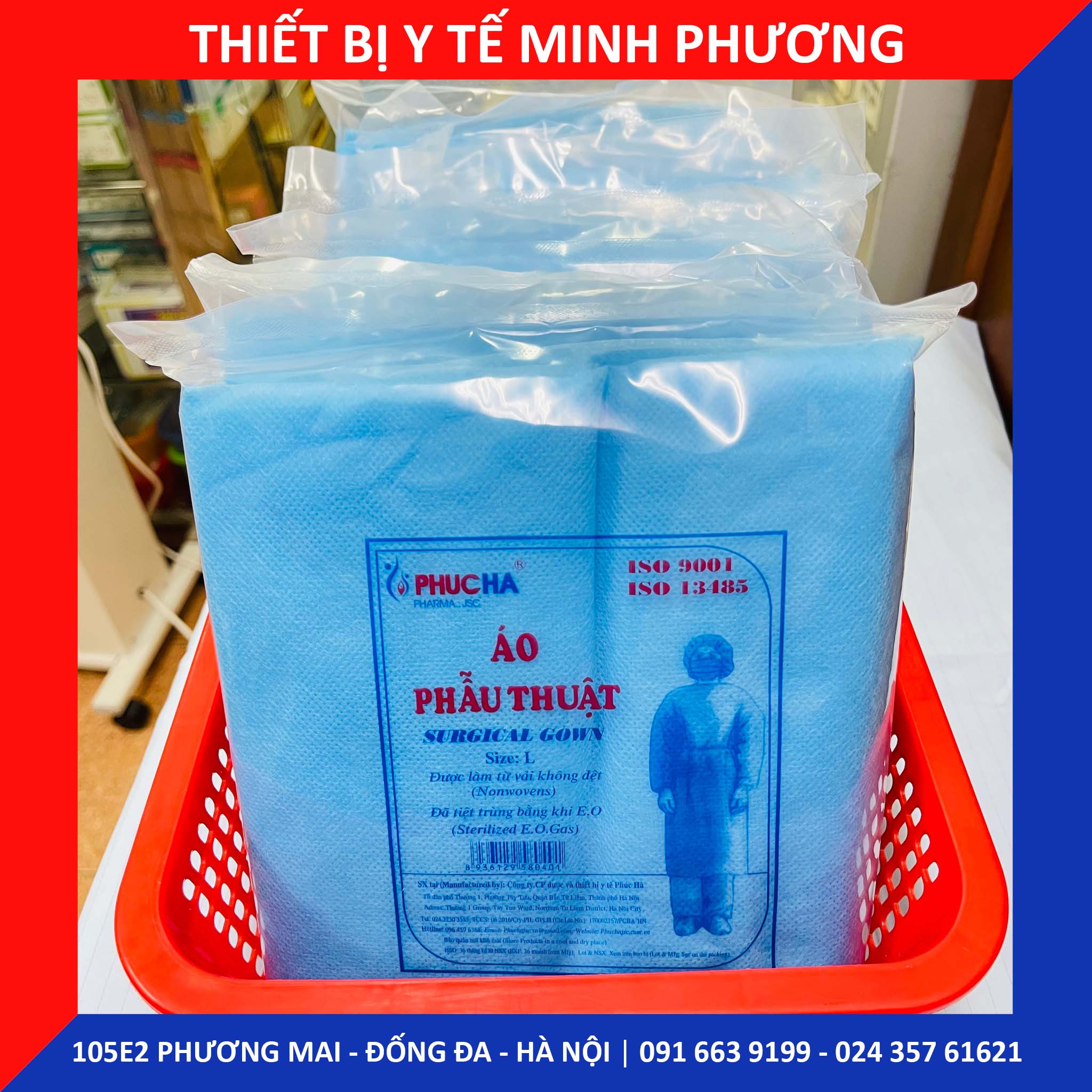 Áo phẫu thuật giấy Phúc Hà sử dụng một lần