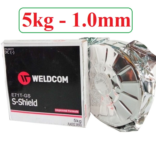 [5kg-1.0mm] Dây hàn Mig lõi thuốc E71T-GS hãng WELDCOM, hàn sắt kẽm