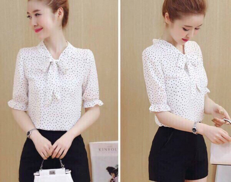 Áo Sơ Mi Nữ Chấm Bi MIA HK-SM0MIA3 (Đen)