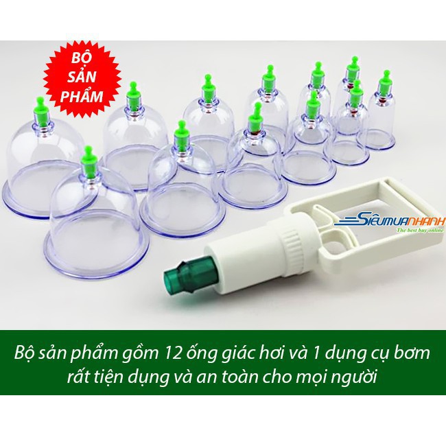 Bộ Dụng Cụ Giác Hơi Hàn Quốc,Bộ Giác Hơi Không Dùng Lửa  Cao Cấp, Giúp Giải Độc Tố Trong Cơ Thể Lưu Thông Tuần Hoàn Máu. An Toàn Dễ Sử Dụng.