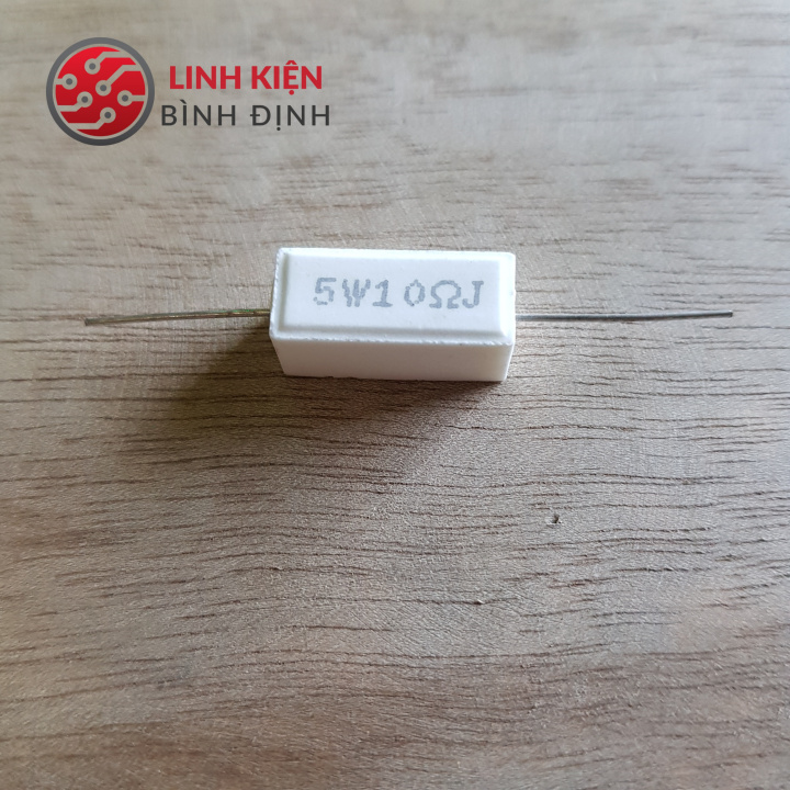 Điện trở sứ 10r 5W (túi 10 con)