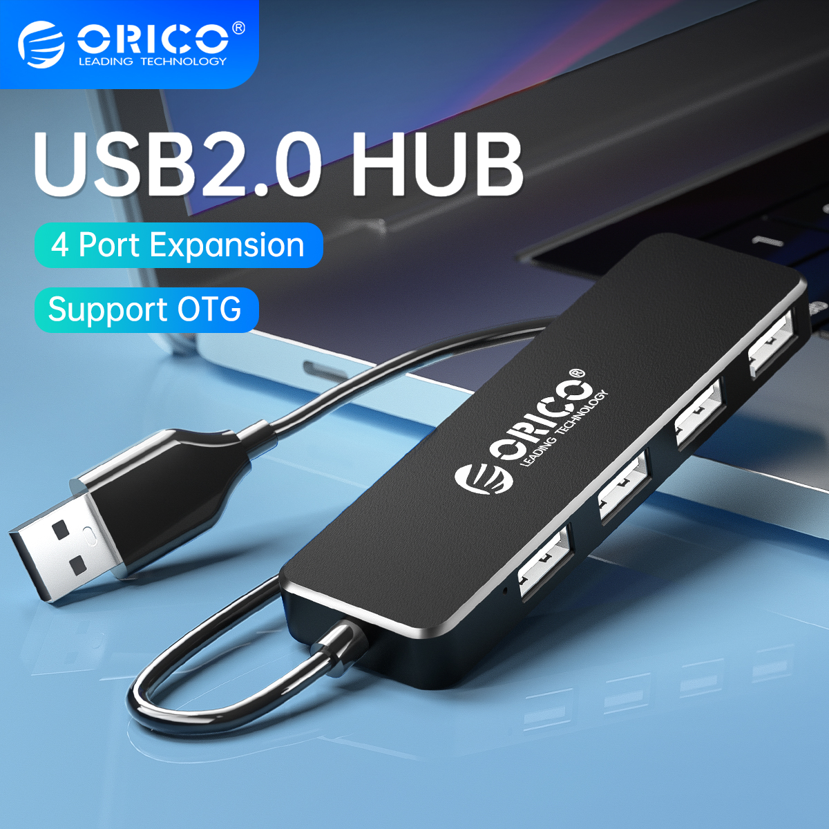 ORICO HUB USB 2.0 Bộ Chia Nhiều USB Tốc Độ Cao Mini 4 Cổng Bộ Chuyển Đổi thumbnail
