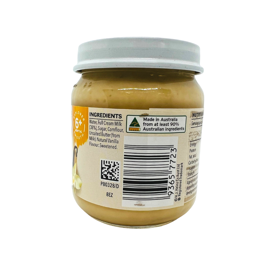 Lọ Dinh Dưỡng Custard Vani HEINZ 110g (Bé 6 tháng tuổi) (HSD: 17/09/2025)