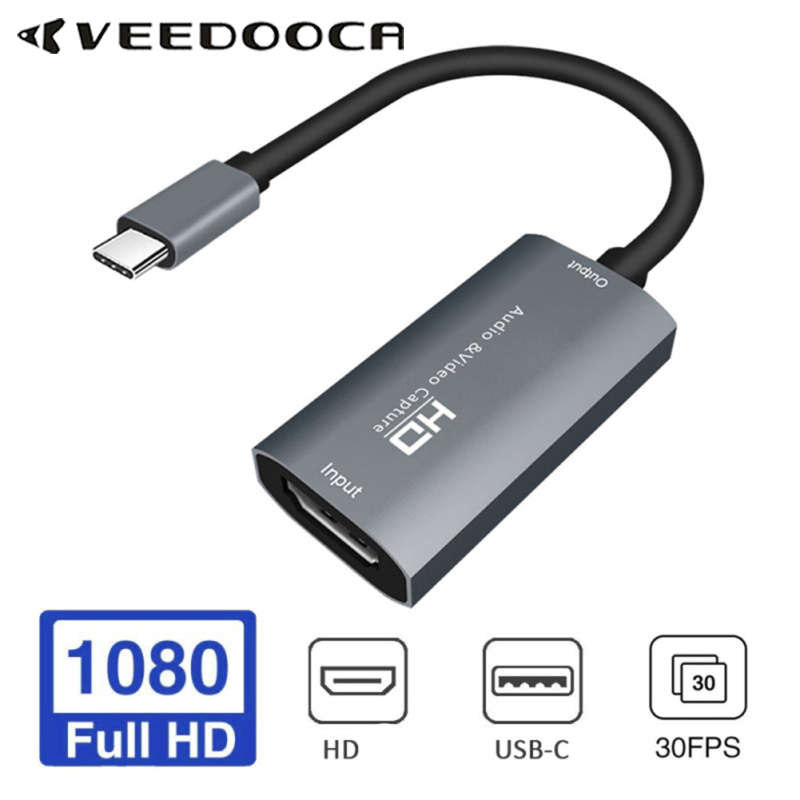 VEEDOOCA 4k Hdtv Video Capture Card Usb Type C Capture Card Dongle Adapter For Game Recording Live Streaming Broadcast