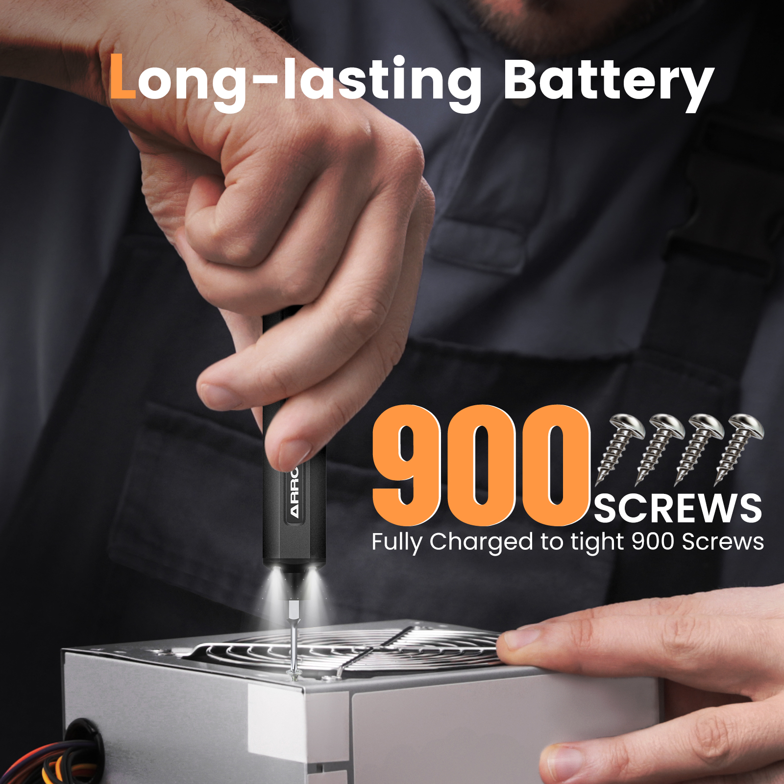 ARROWMAX Precision Electric Screwdriver Set with 34 Magnetic Bits 4 Gears Torque Rechargeable Cordless Screwdriver (SES).