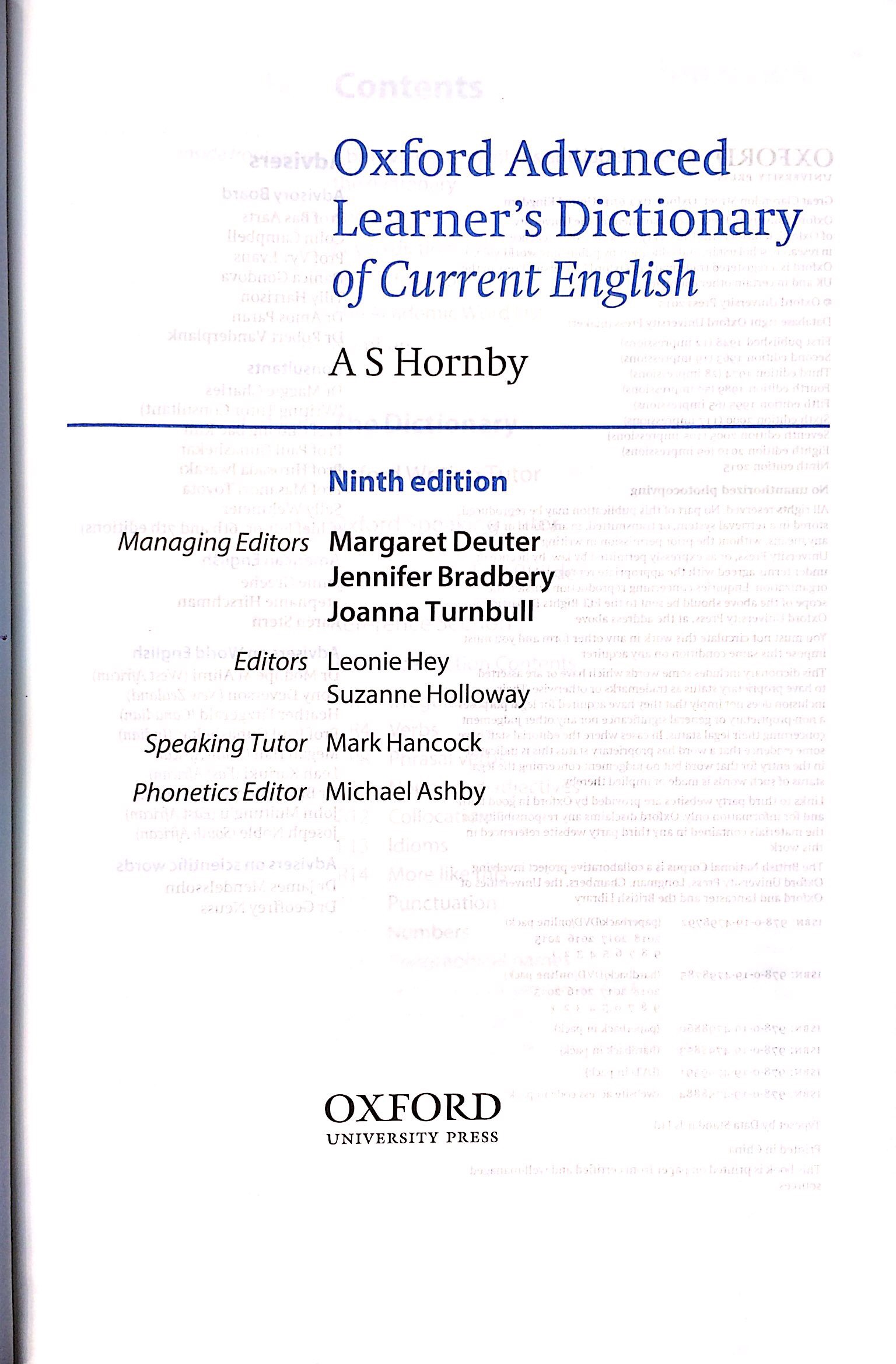 Oxford Advanced Learner's Dictionary, 9th Edition - Hardback with DVD-ROM