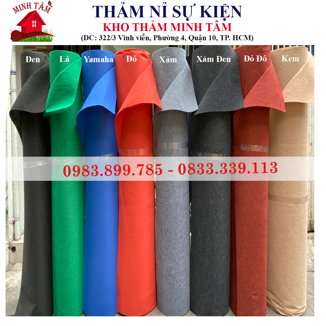 THẢM NỈ TRẢI SÀN SỰ KIỆN DÀY 2MM