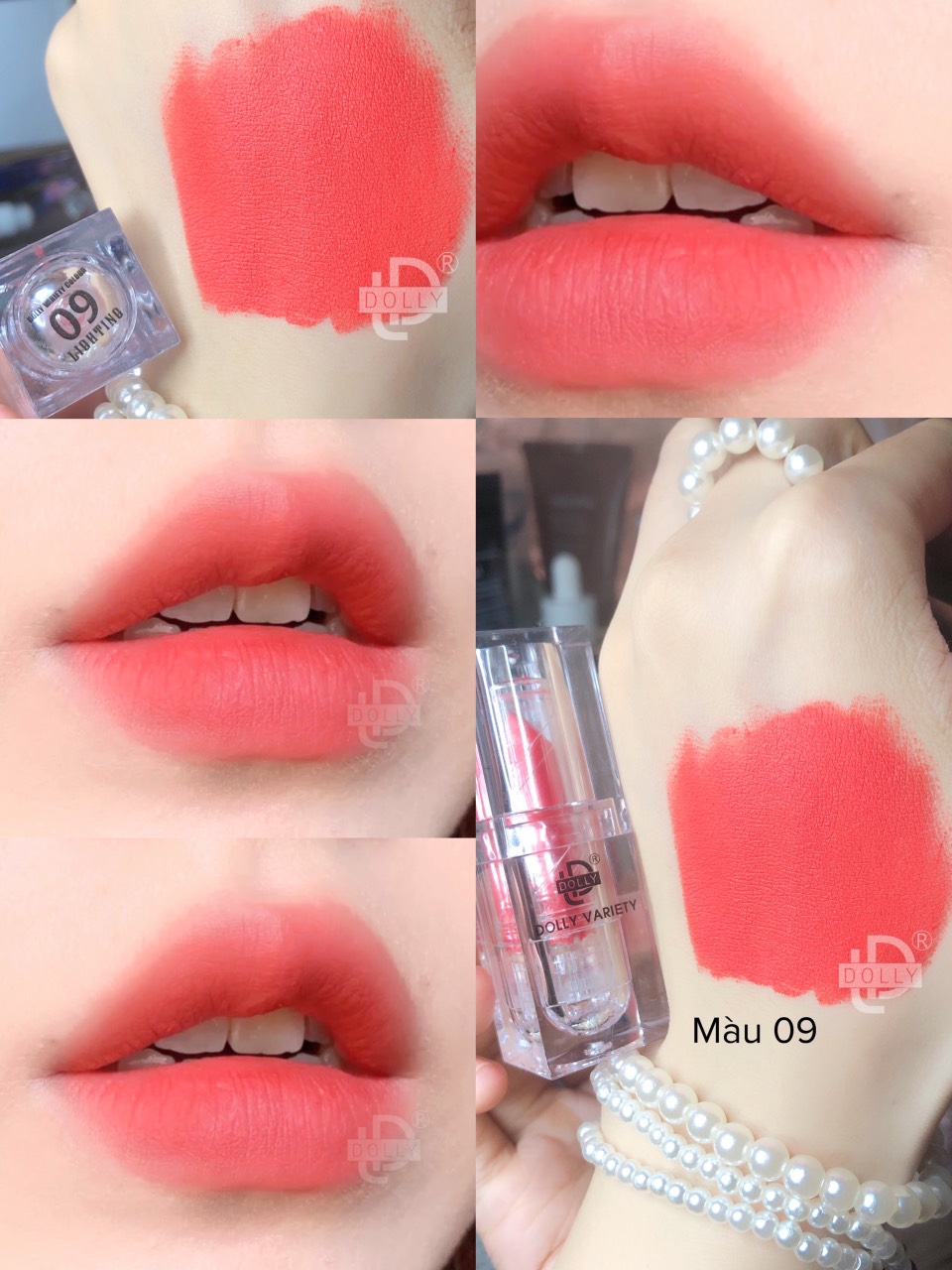 Son thỏi lì siêu mịn môi DOLLY VARIETY [Màu Cam hồng đào]