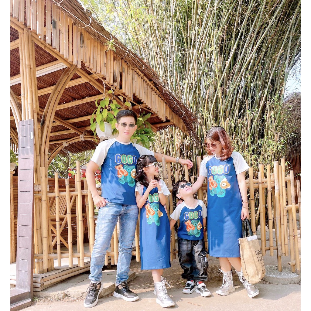 Set đồ đôi gia đình đầm bé gái và mẹ dd01