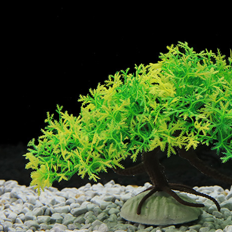Fake Tree Tank Fish Tank Decoration Ornaments Simulated Pine Fake Trees Plants ...