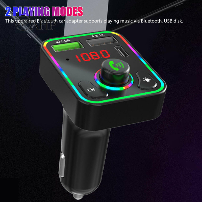 Fansuq 【hàng có sẵn】📣F3 Bluetood-Tương Thích phát FM trên xe ô tô MP3 Đài Phát Thanh U Đĩa Âm Nhạc Máy Nghe Nhạc Bộ chuyển đổi không dây Kit Pd Nhanh Chóng Sạc Hands-Free Cuộc Gọi Receiver