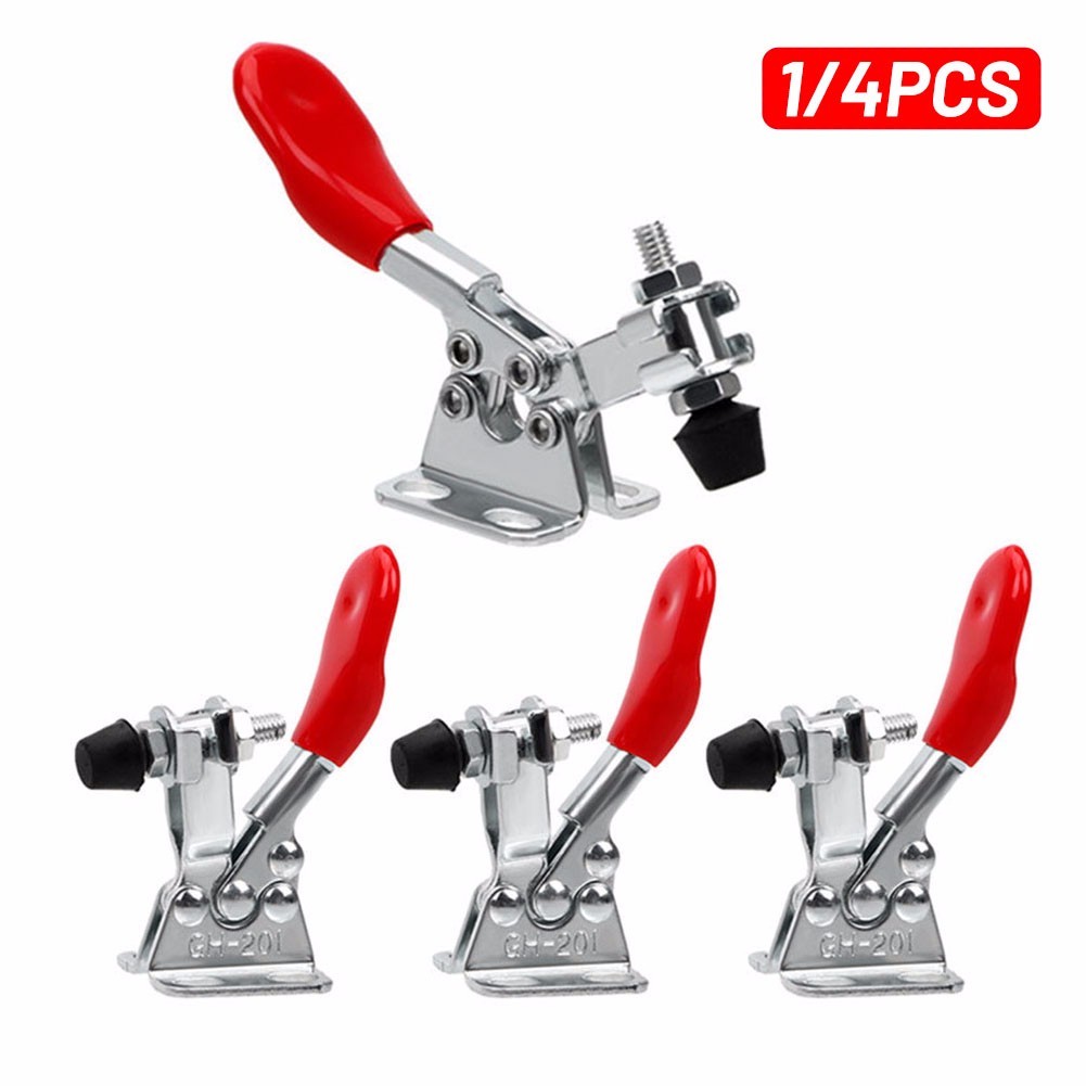1/4PCS Toggle Clamp Holding Capacity Toggle Clamp GH-201 Quick Horizontal Clip Hand Tools