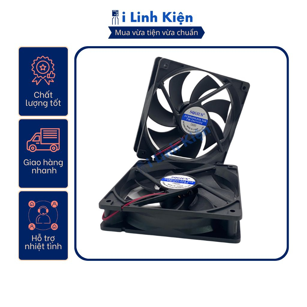 Quạt tản nhiệt 24V đầy đủ các kích thước