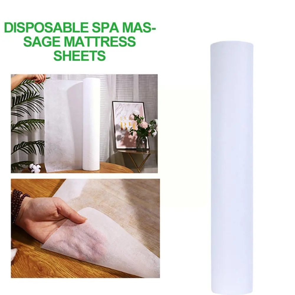 【New release】 1 Roll/50pc Spa Massage Mattress Sheets Salon Massage Cover Headrest Sheets Bed Roll Non-Woven Table Paper Tatto U0j8