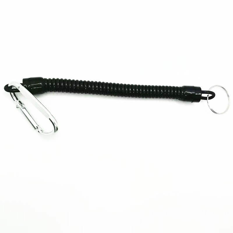 SYFishing 1Pcs Key Lanyard Fishing Missed Rope Key Koord Key Chain Elastic  Coil Stretch Tether Fashion Wire spring rope Lockable Key Cord