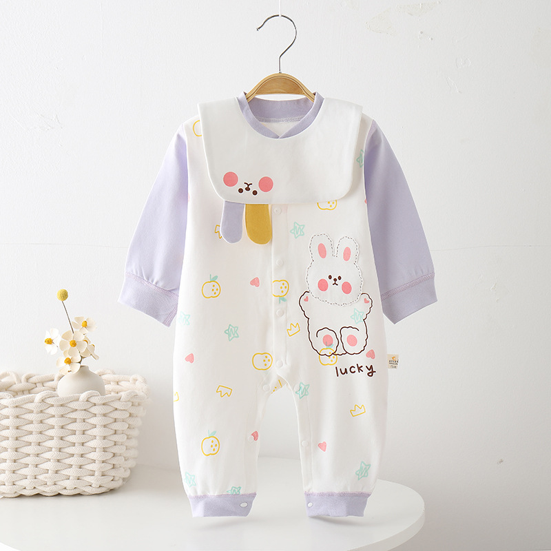 JOYNCLEON Baby jumpsuit newborn boneless baby girl cartoon jumpsuit