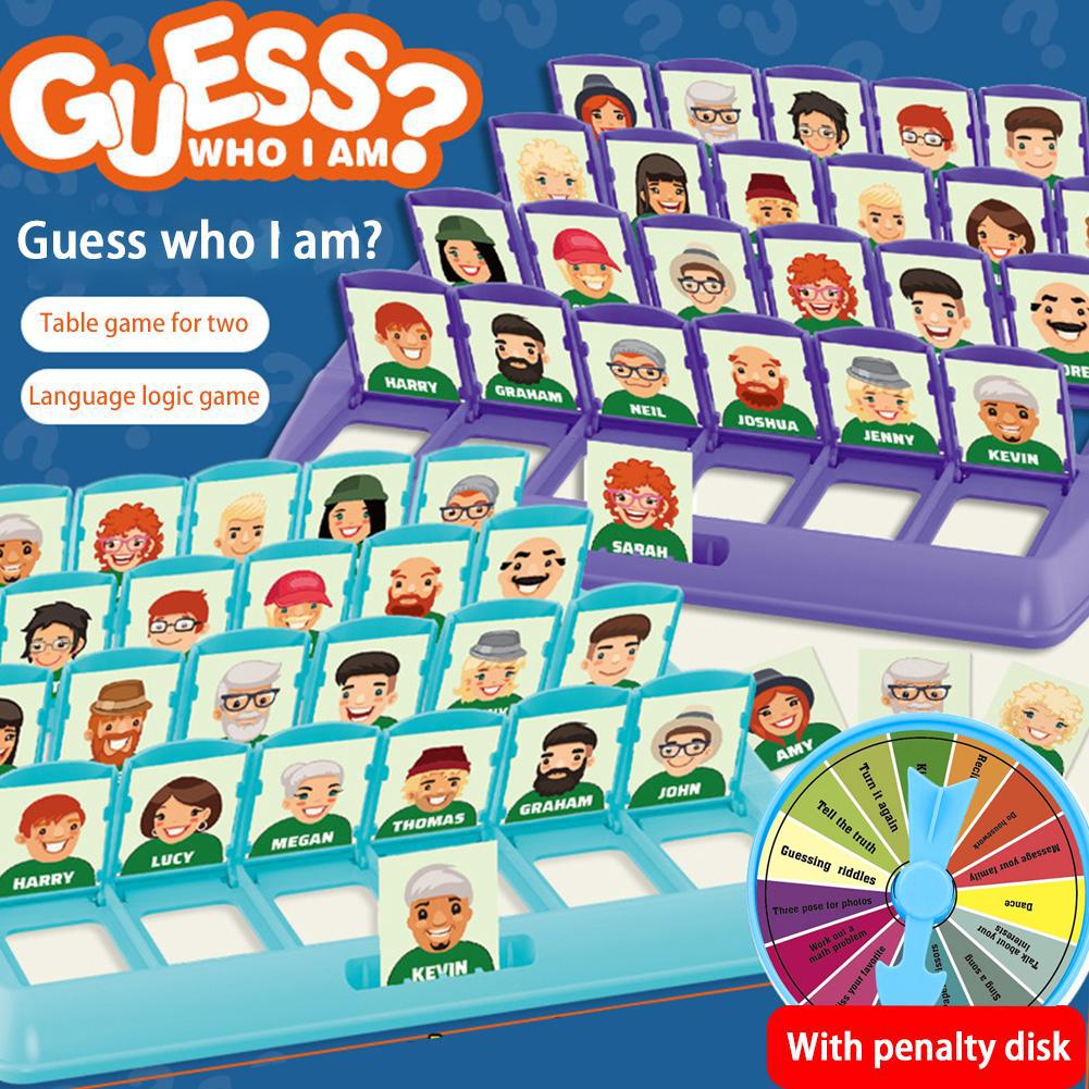 Guess Who Is It Game Toy English Version Interactive Reasoning Logical Board Character Two-Player Game Party Toy Game T7J1