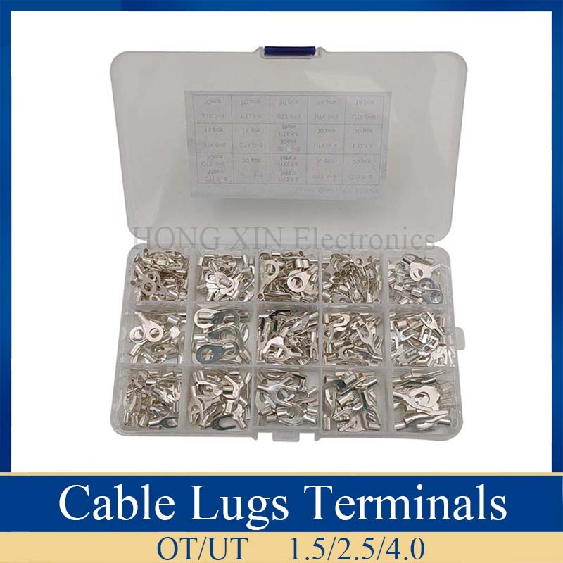 【In-demand】 420pcs/set Cable Lugs Set Fork Cable Lugs Crimp Uninsulated ...