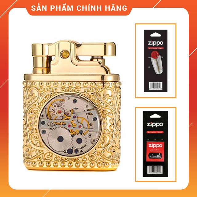 Vỏ Hộp Quẹt Bật Lửa Xăng Zorro Z582 Thiết Kế Họa Tiết Động Cơ Lộ Thiên Đẹp Độc Lạ - Dùng Xăng Bấc Đá Cao Cấp (KHÔNG XĂNG KHÔNG GAS)