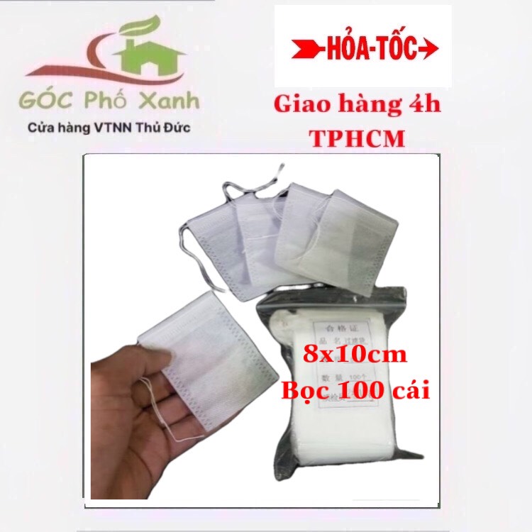 Túi Lọc Trà Đựng Phân Tan Chậm bọc 100 cái