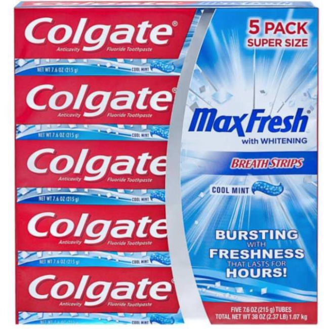 Chính hãng kem đánh răng colgate maxfresh - mỹ - 215g