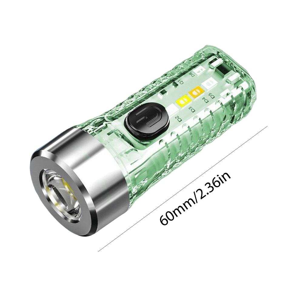 Đèn pin cầm tay siêu sáng móc treo đèn không thấm nước Mini Đèn Pin Cắm trại Có thể sạc qua USB 8 chế độ 3 bánh răng cho trường hợp khẩn cấp ngoài trời