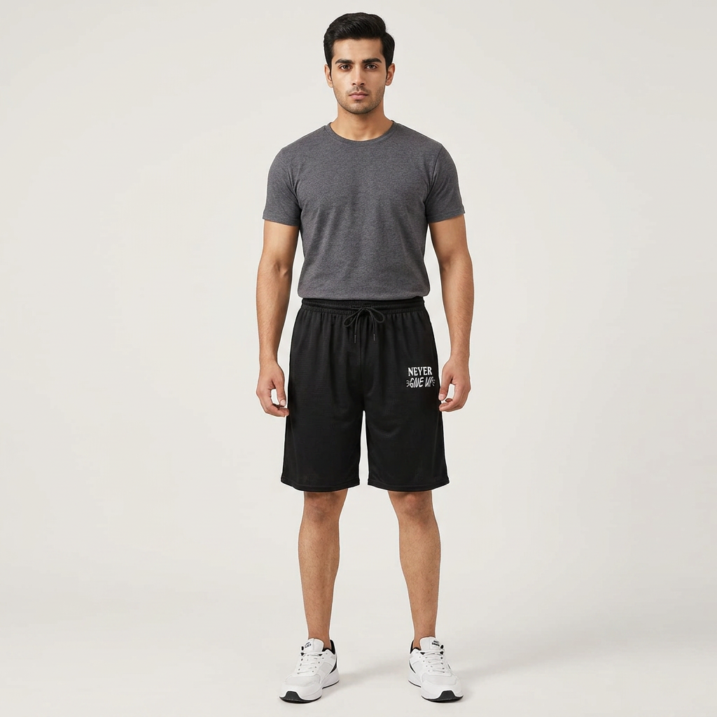 Black Straight Pocket Summer Stylish Short