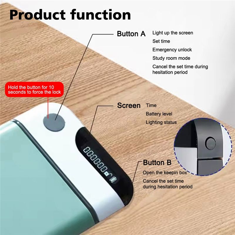 Timer Lockbox Phone Keeping Box Phone Lock Box Timer Bag Portable Mobile Phone Safe Locking ...