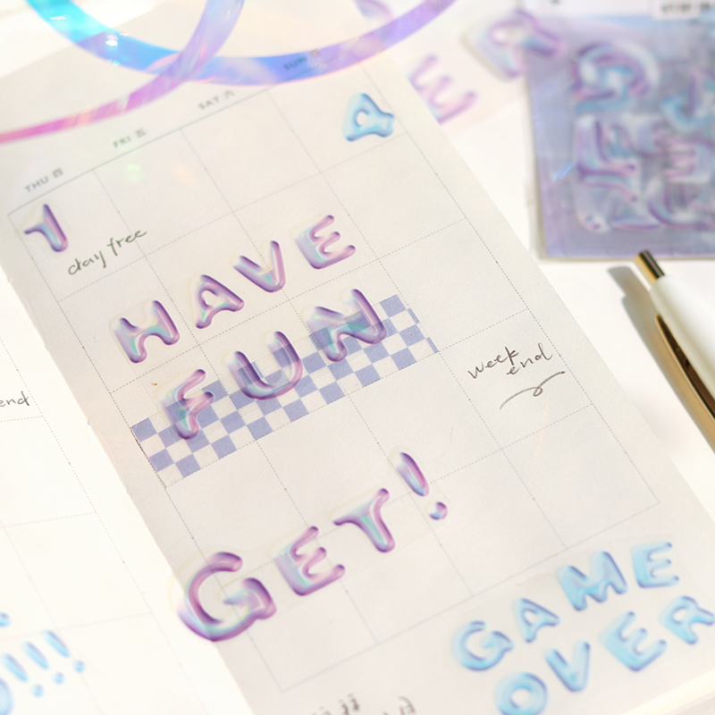 Set  sticker  chữ chống thấm nước