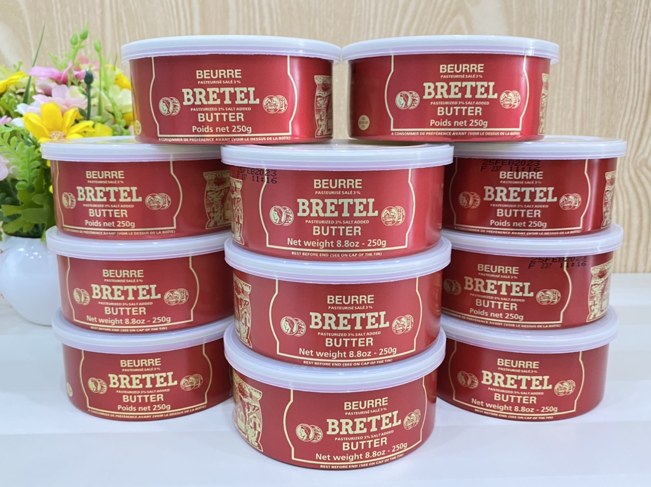 HÀNG PHÁP Bơ Mặn Đồng tiền cao cấp Beurre Bretel French Butter 250g -