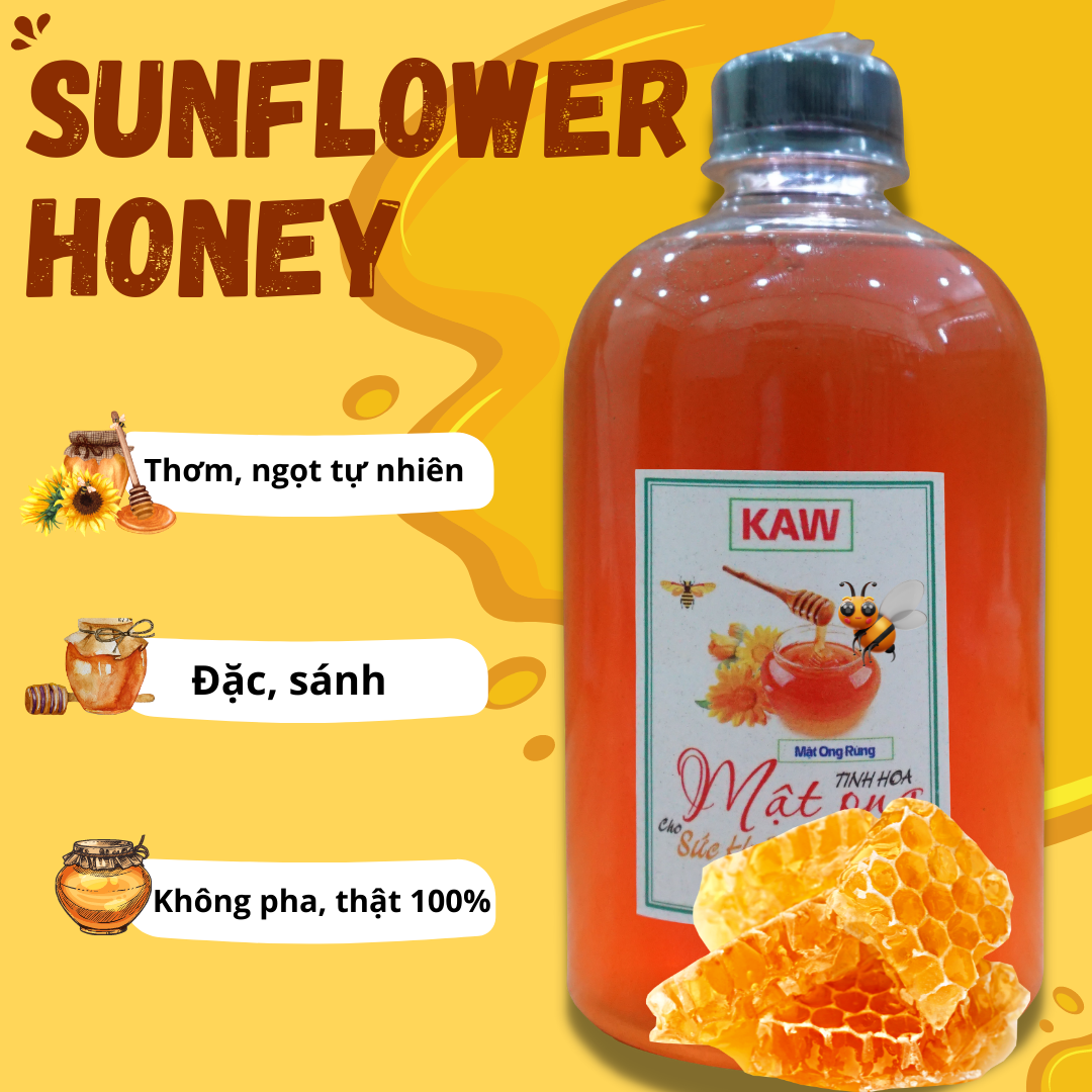Mật ong nguyên chất hoa tràm 1 lít thương hiệu nhạt cà phê thumbnail