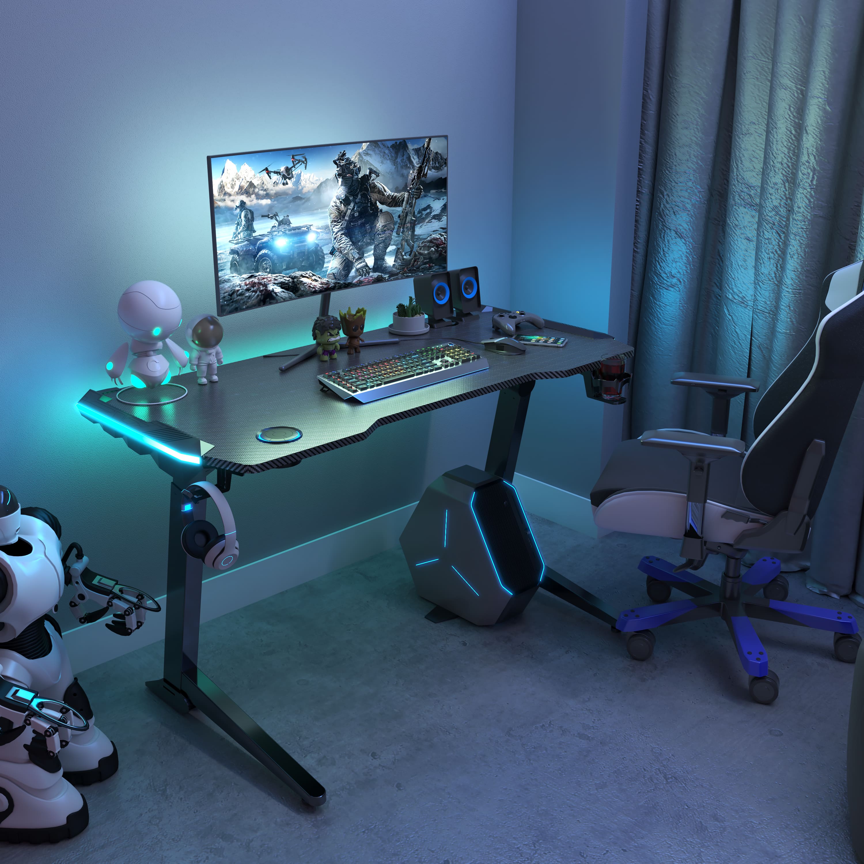 ErgonMan Electric Height Adjustable Gaming Desk Lazada Singapore