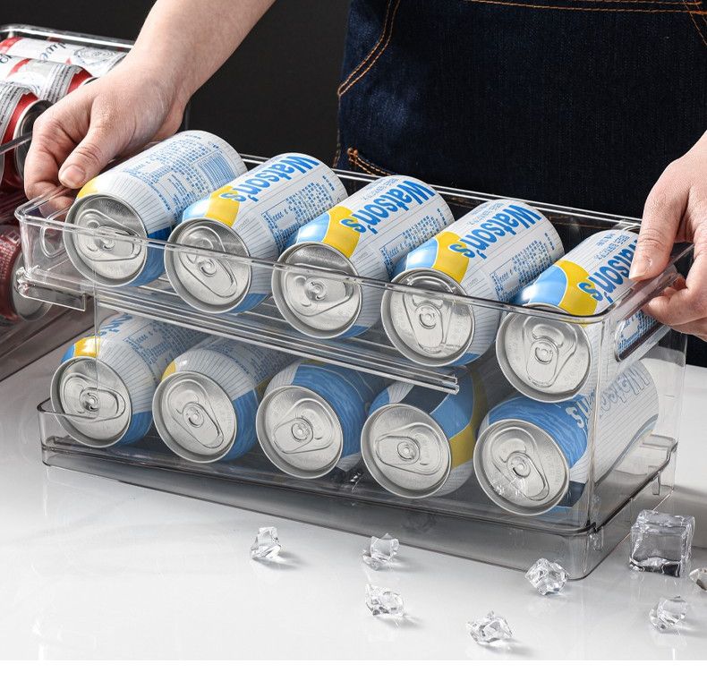 Cans and Bottle Fridge Organizer 2 Types Fridge Storage Organiser